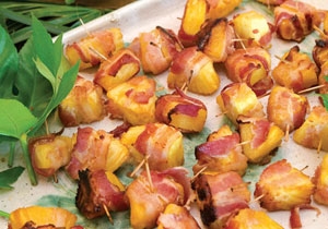 Bacon Wrapped Pineapple Bites