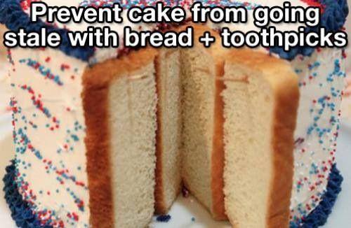 Bread and Toothpicks save cakes