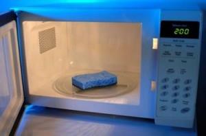 Clean your sponges in the Microwave