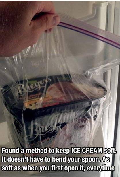 Keep your Ice Cream soft in a bag