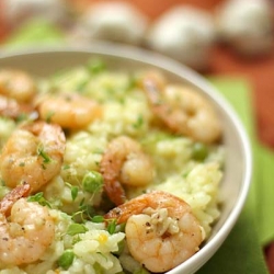 Shrimp and Peas Risotto