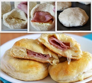 Stuffed Ham and Cheese Biscuits