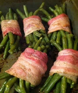 Bacon Wrapped Sweet Beans