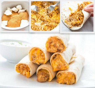 Slow Cooker Chicken Taquitos