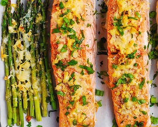 Parmesan Salmon and Asparagus