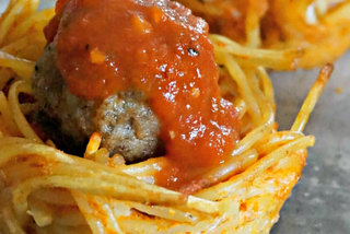 Spaghetti Meatball Muffins