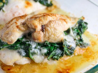 Spinach and Cheese Stuffed Chicken