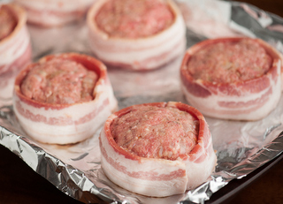 Bacon Wrapped Mini Meatloafs