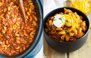 Crock Pot Chili Mac and Cheese