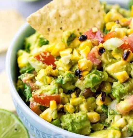 Best Guacamole with Grilled Corn