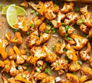 Spicy Lime Roasted Cauliflower