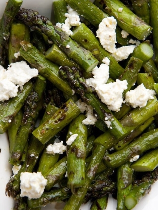 Grilled Asparagus and Feta