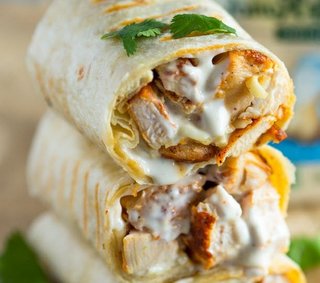Easy Ranch Chicken Wraps