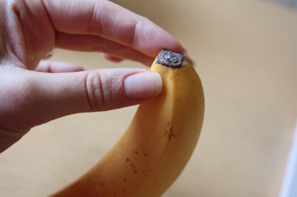 Peel Bananas from the other end