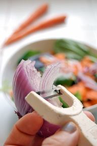 Use a potato peeler for small veggie slices