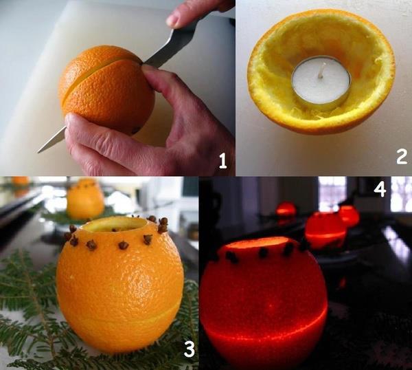 Make Candles out of Orange Peels