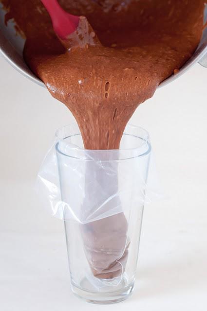 Fill Piping Bag in a Glass
