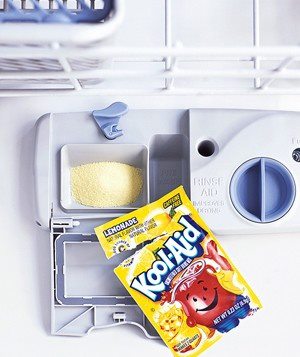 Use Kool-Aid to clean Dishes