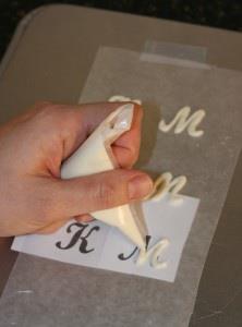 Make Chocolate Letters w stencils