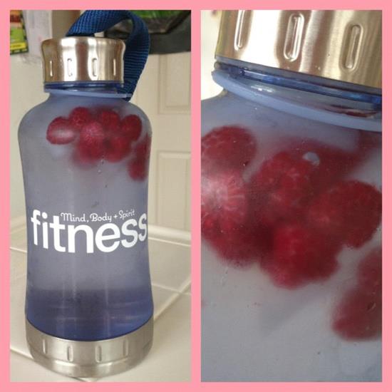 Frozen Berries to keep water cold