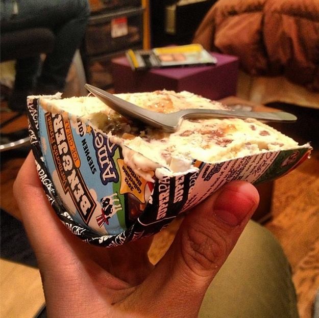 Split your ice cream down the middle