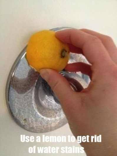Use lemon to get rid of water stains