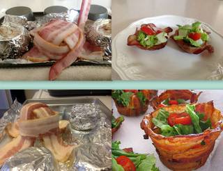 Breadless BLT - BACON CUPS