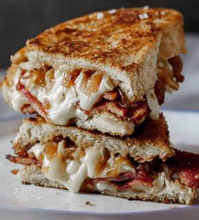 Bacon and Onion Grilled Cheese